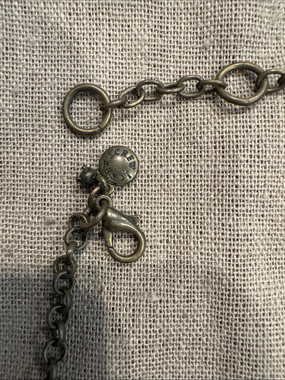 J. Crew Crystal Statement Bib Necklace - Clear Crystal. Brass chain 16-18” - Picture 3 of 6
